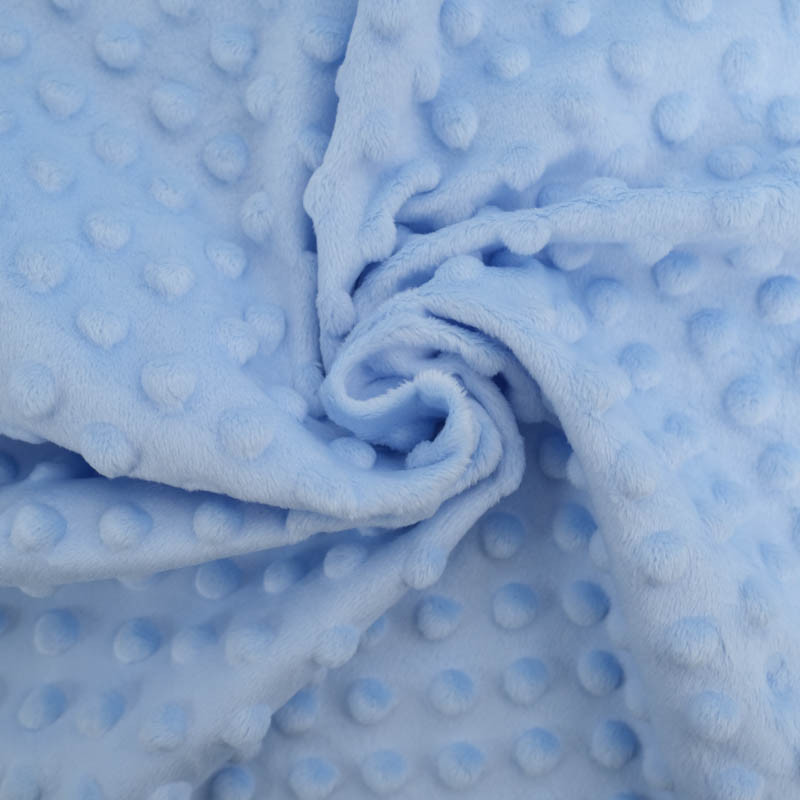 Minkee Pois Oeko-Tex Prenium Bleu Ciel - Maison Klem